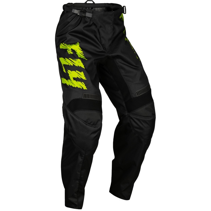 Dětské motokrosové kalhoty FLY Racing F-16 2024 černo-fluo zeleno-šedé rasprodaja