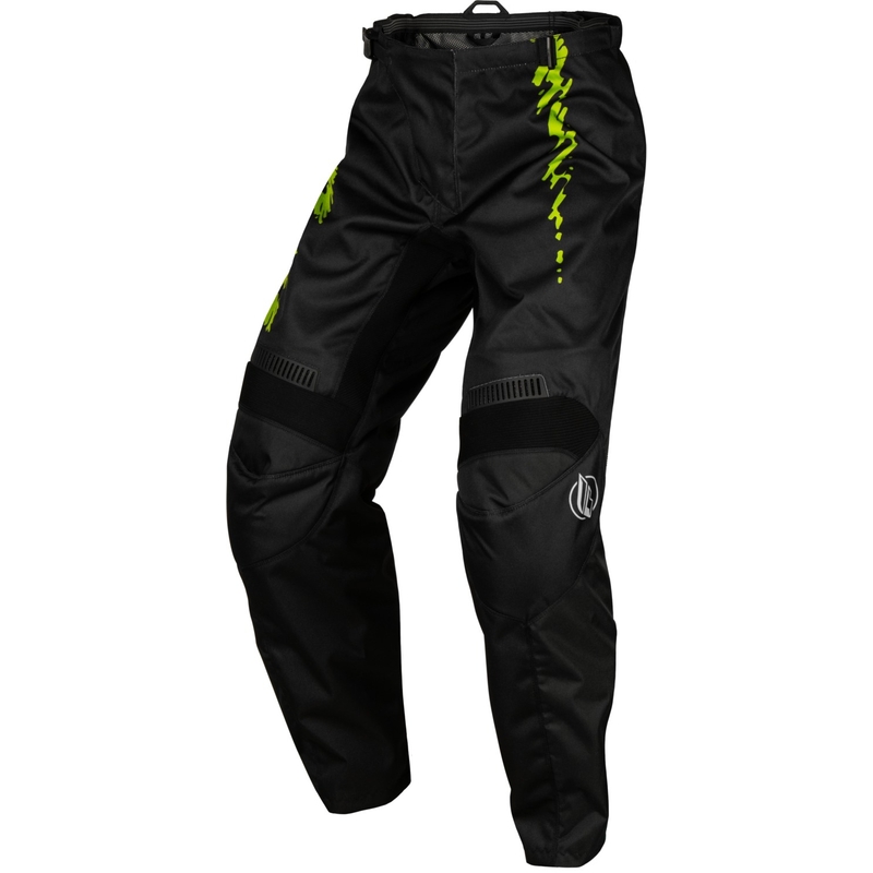 Dětské motokrosové kalhoty FLY Racing F-16 2024 černo-fluo zeleno-šedé rasprodaja