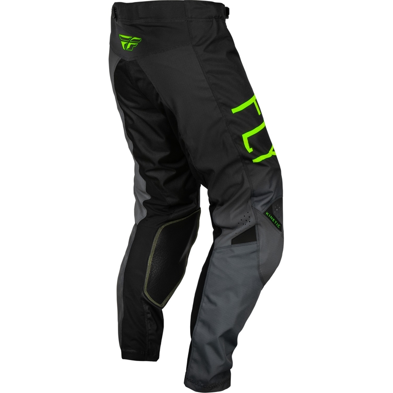 Dětské motokrosové kalhoty FLY Racing Kinetic Prodigy 2024 černo-fluo zeleno-modré rasprodaja