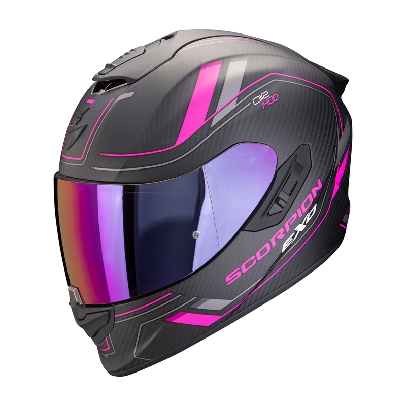 Scorpion EXO-1400 EVO II CARBON AIR MIRAGE full face motociklistička kaciga mat crno-roza rasprodaja