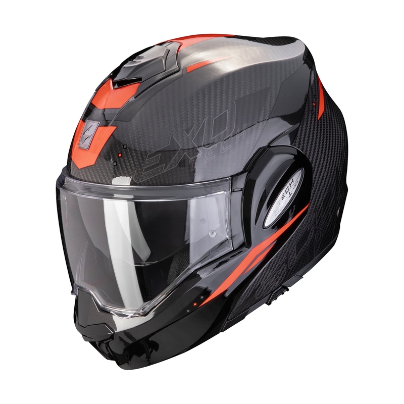 Scorpion EXO-TECH EVO CARBON ROVER preklopna motociklistička kaciga crno-crvena rasprodaja
