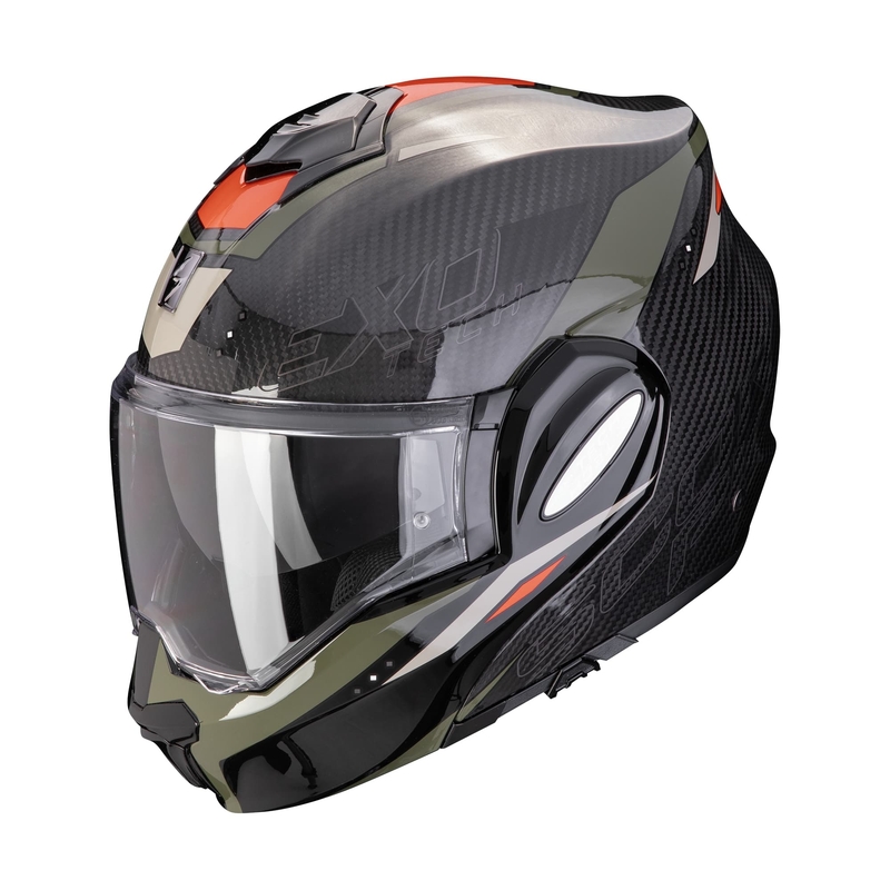 Scorpion EXO-TECH EVO CARBON ROVER preklopna motociklistička kaciga crno-zelena rasprodaja