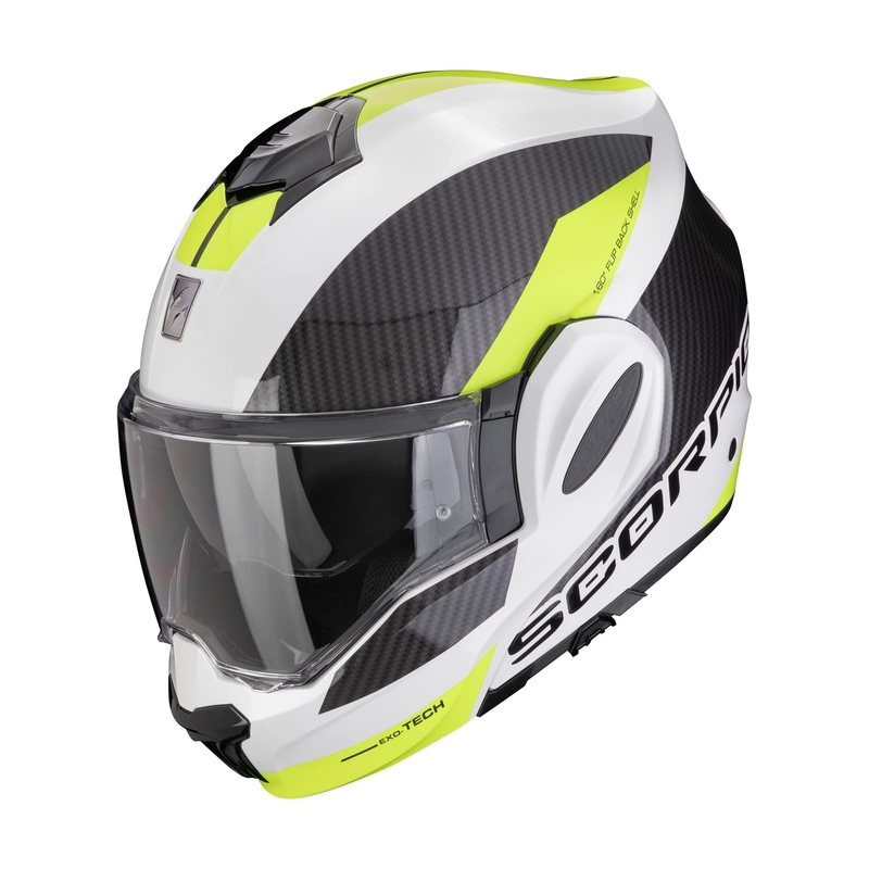 Překlápěcí přilba na motorku Scorpion EXO-TECH EVO TEAM bílo-fluo žlutá rasprodaja