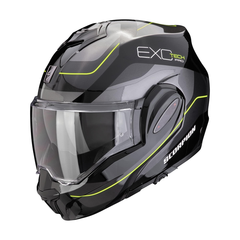 Scorpion EXO-TECH EVO PRO COMMUTA preklopna motociklistička kaciga crno-srebrno-žuta rasprodaja