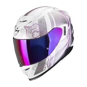 Integrální helma na motorku Scorpion EXO-520 EVO AIR FASTA bílo-fialová