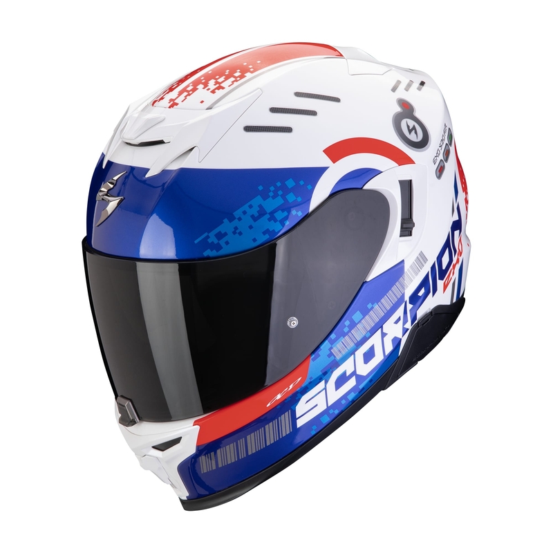 Scorpion EXO-520 EVO AIR TITAN full-face motociklistička kaciga bijelo-plavo-crvena rasprodaja