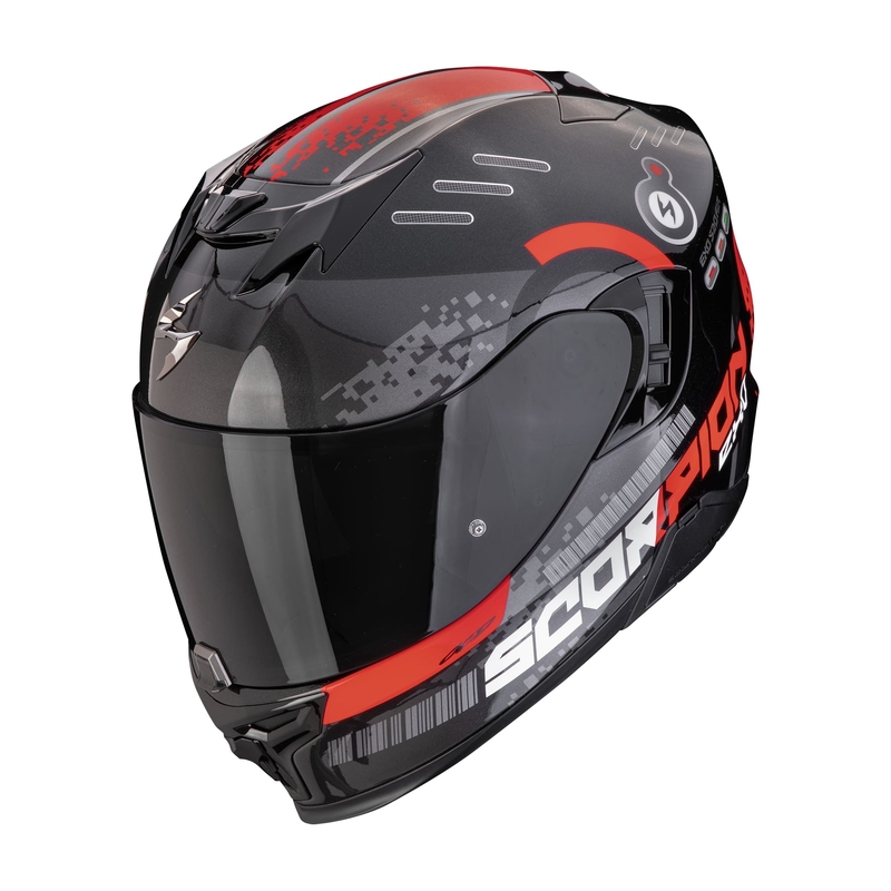 Scorpion EXO-520 EVO AIR TITAN full-face motociklistička kaciga metalik crno-crvena rasprodaja