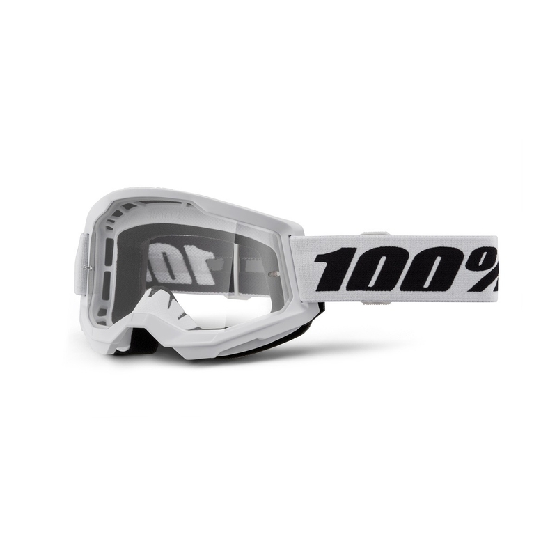 Motokros naočale 100% STRATA 2 Nove bijele (prozirni pleksiglas)