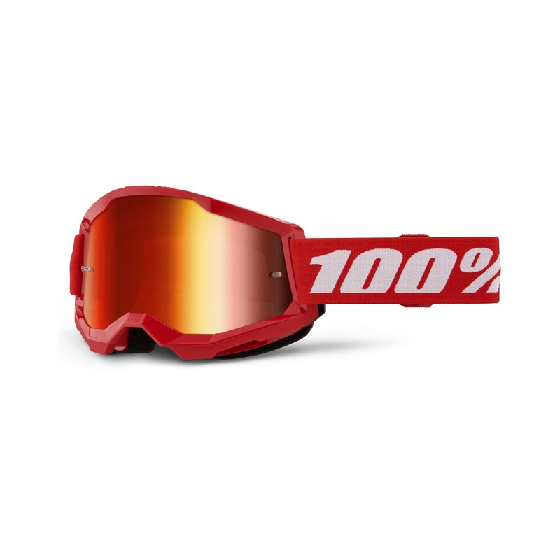 Motokros naočale 100% STRATA 2 Nove crvene (crveni pleksiglas)