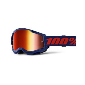 Motokrosové brýle 100% STRATA 2 New modré (červené plexi)