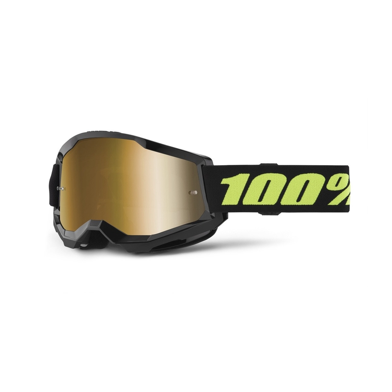 Motokros naočale 100% STRATA 2 New Solar crne (zlatni pleksiglas)