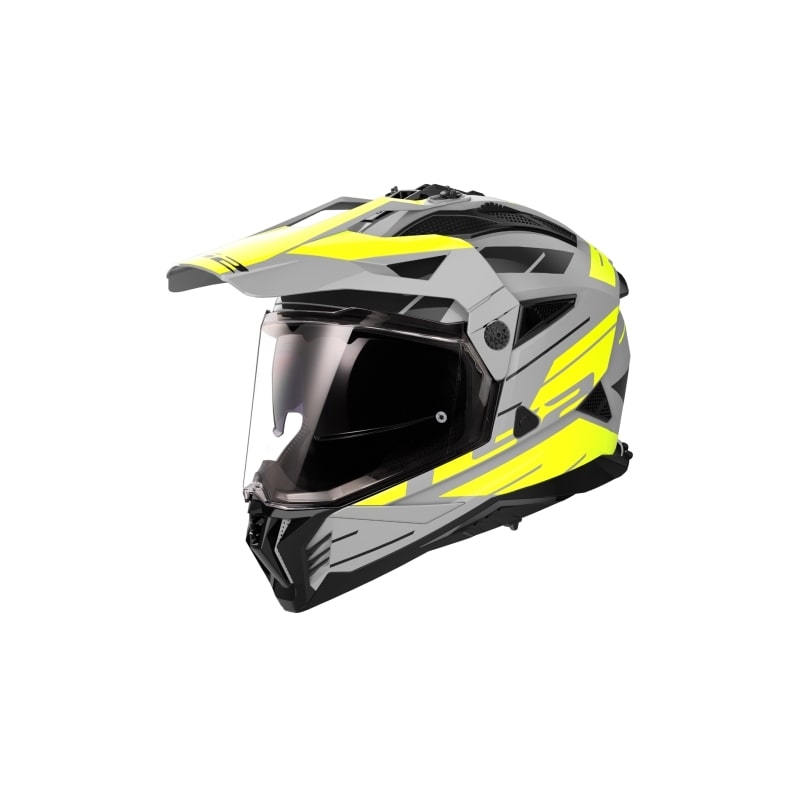 Enduro motociklistička kaciga LS2 MX702 PIONEER II NAMIB sivo-fluo žuta