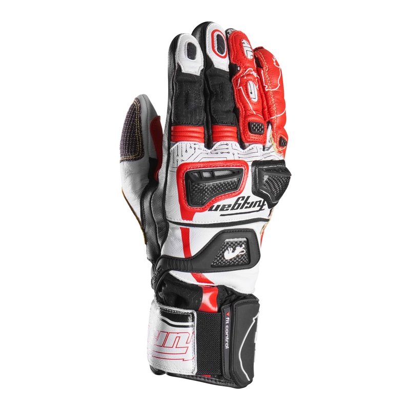 Furygan Styg 20 x Kevlar motociklističke rukavice crno-bijelo-crvene