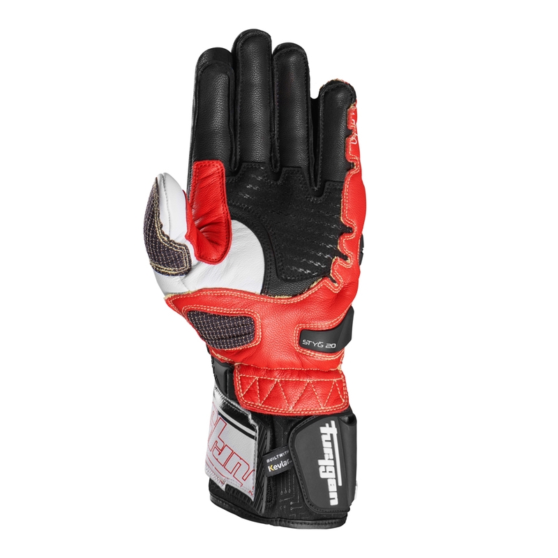Furygan Styg 20 x Kevlar motociklističke rukavice crno-bijelo-crvene