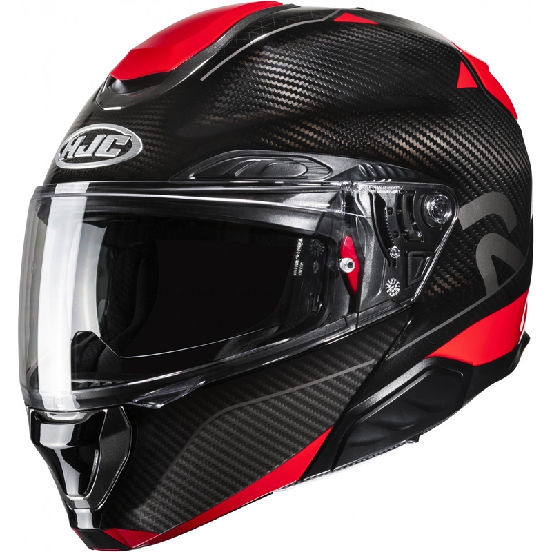 Motociklistička kaciga na preklop HJC RPHA 91 CARBON Noela MC1 crno-crvena rasprodaja