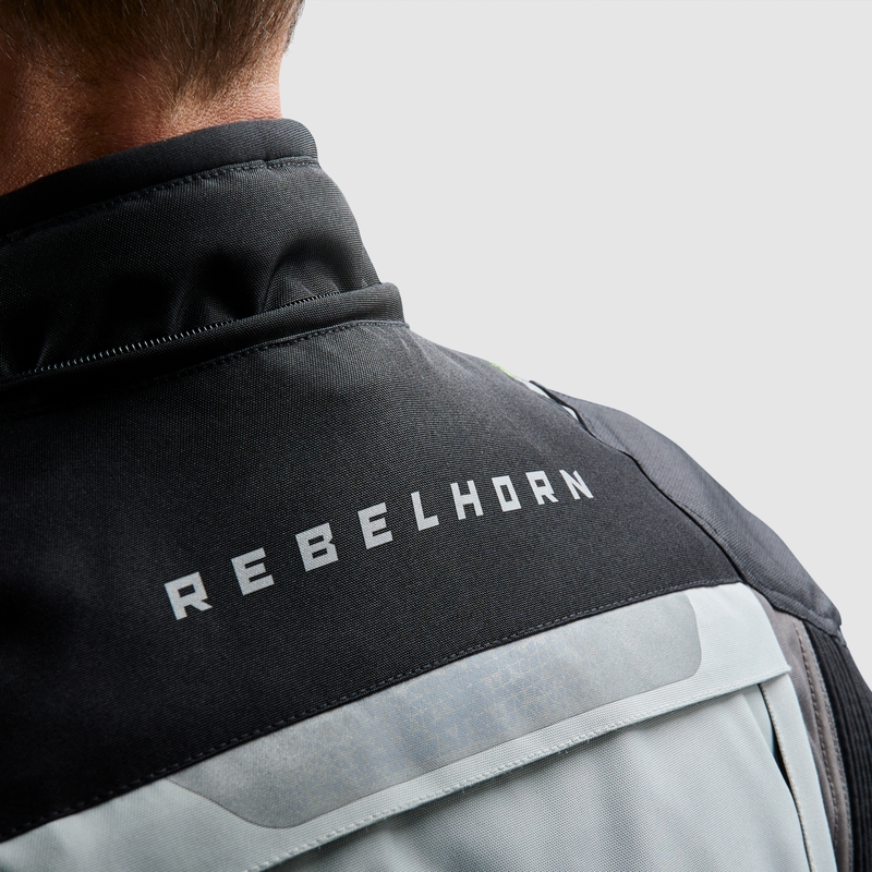 Rebelhorn Cubby V motociklistička jakna crno-sivo-fluo žuta