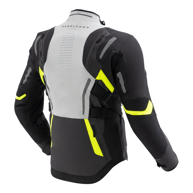 Rebelhorn Hiker IV motociklistička jakna crno-sivo-fluo žuta