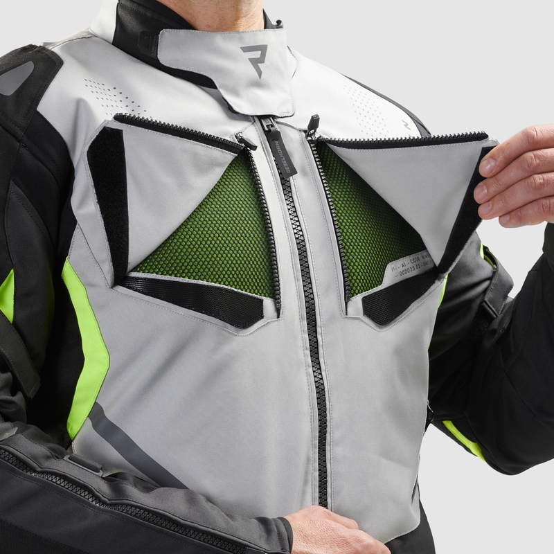 Rebelhorn Hiker IV motociklistička jakna crno-sivo-fluo žuta