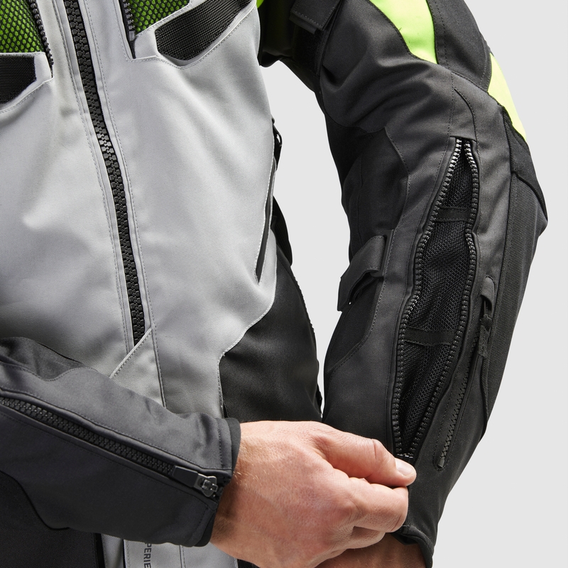 Rebelhorn Hiker IV motociklistička jakna crno-sivo-fluo žuta