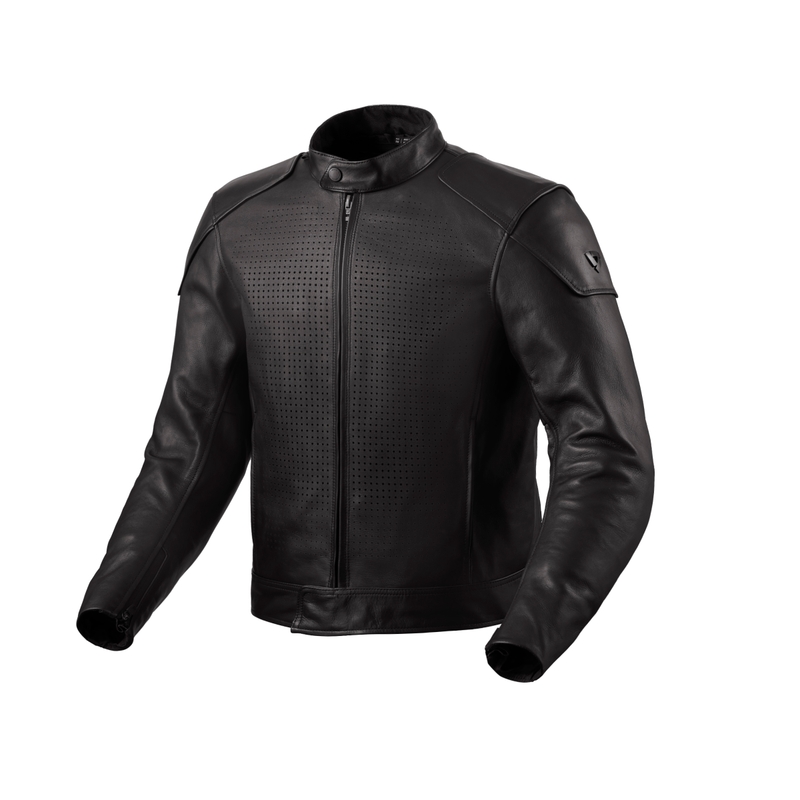 Kožna motoristička jakna Revit Morgan crna