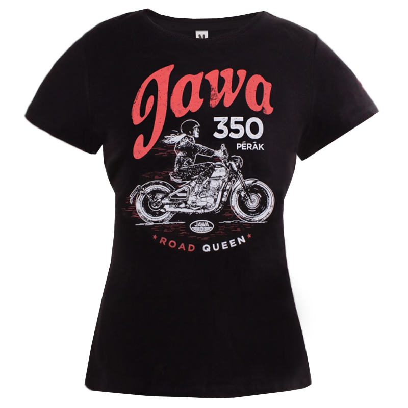 Ženska majica kratkih rukava Jawa 350 crna