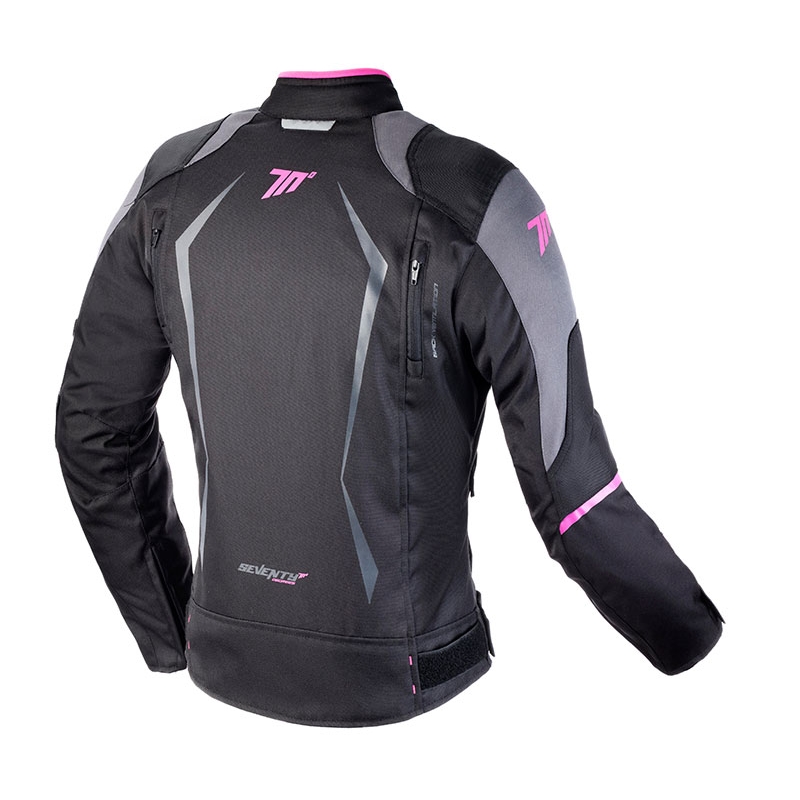 Ženska motoristička jakna SEVENTY DEGREES SD-JR49 crno-roza