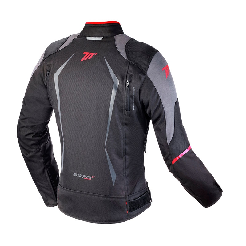 Ženska motoristička jakna SEVENTY DEGREES SD-JR49 crno-crvena