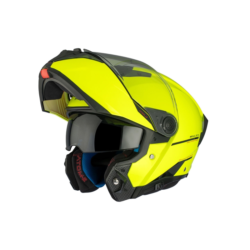 Vyklápěcí helma na motorku MT ATOM 2 SV SOLID A3 fluo žlutá lesklá