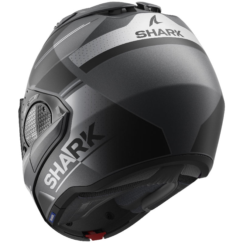 Preklopna kaciga SHARK EVO-GT Tekline crno-siva mat