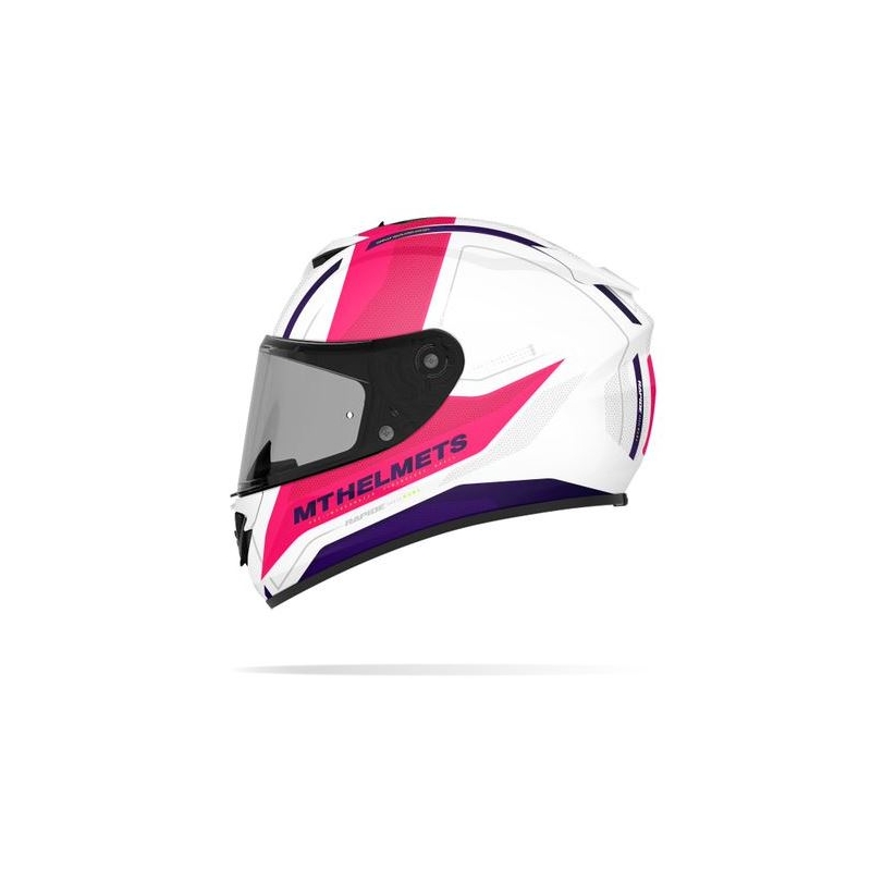 Integralna moto kaciga MT Rapide Duel bijelo-roza