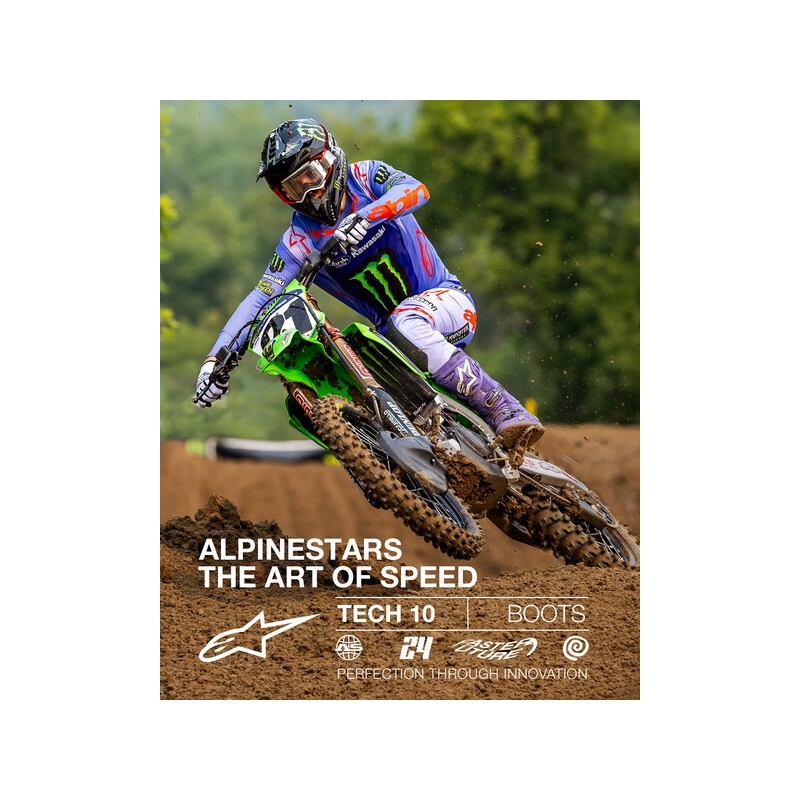 Alpinestars Tech 10 motociklističke čizme ljubičasto-crno-bijele