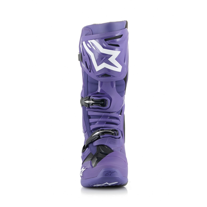 Alpinestars Tech 10 motociklističke čizme ljubičasto-crno-bijele