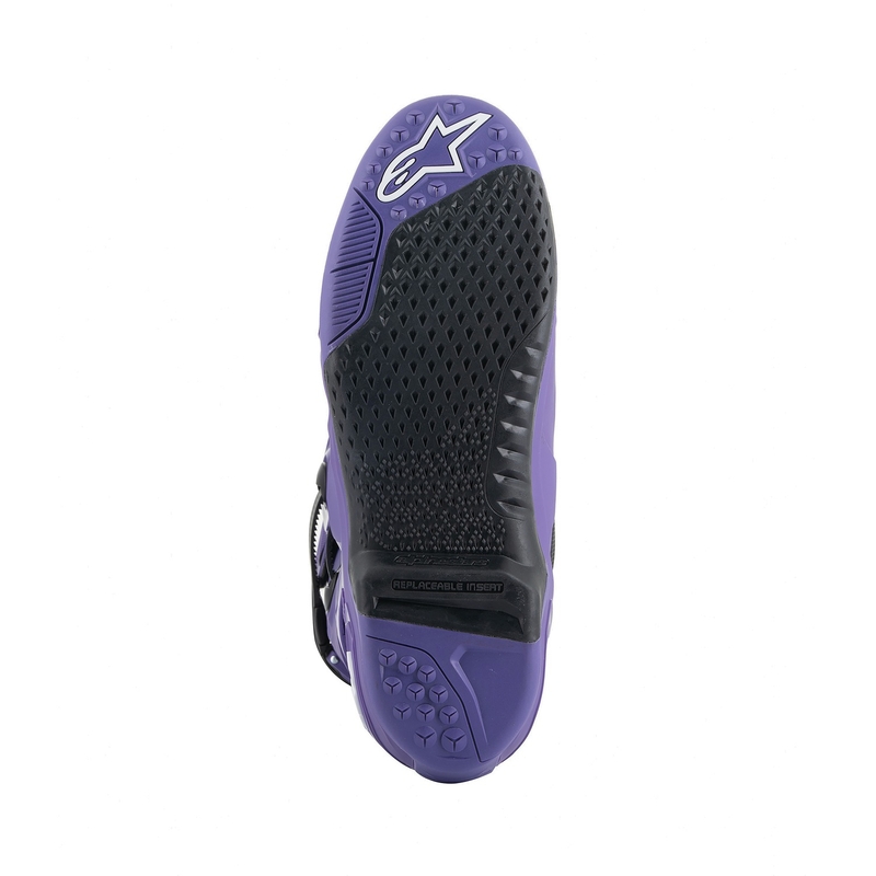 Alpinestars Tech 10 motociklističke čizme ljubičasto-crno-bijele