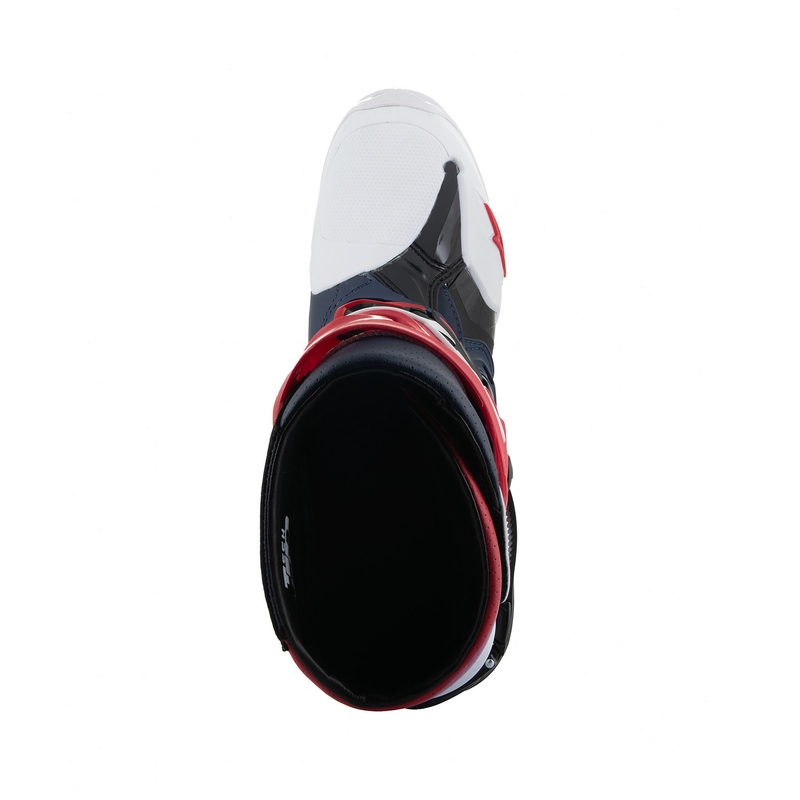 Alpinestars Tech 10 Supervented perforirane motociklističke čizme tamnoplavo-bijelo-crveno-ljubičaste