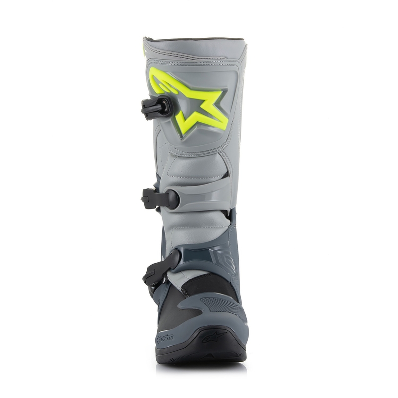 Alpinestars Tech 3 motorističke čizme svijetlo sivo-crno-fluo žute