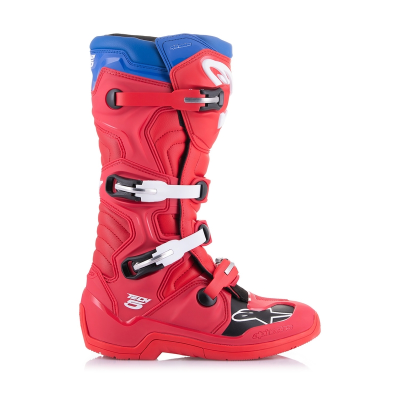 Alpinestars Tech 5 motociklističke čizme crveno-plavo-bijelo-crne