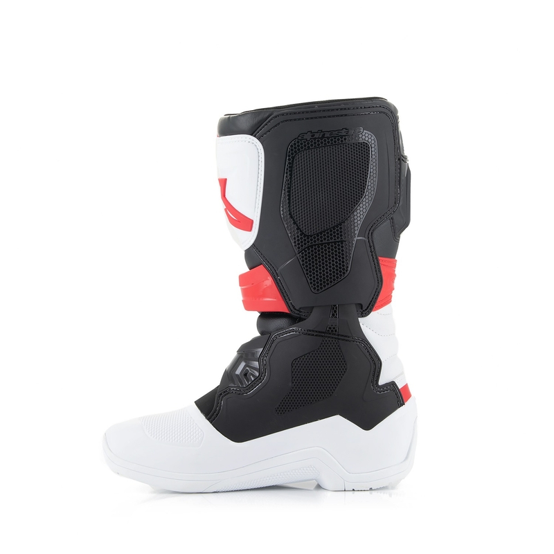 Dječje motociklističke čizme Alpinestars Tech 3S Youth bijelo-crno-crvene