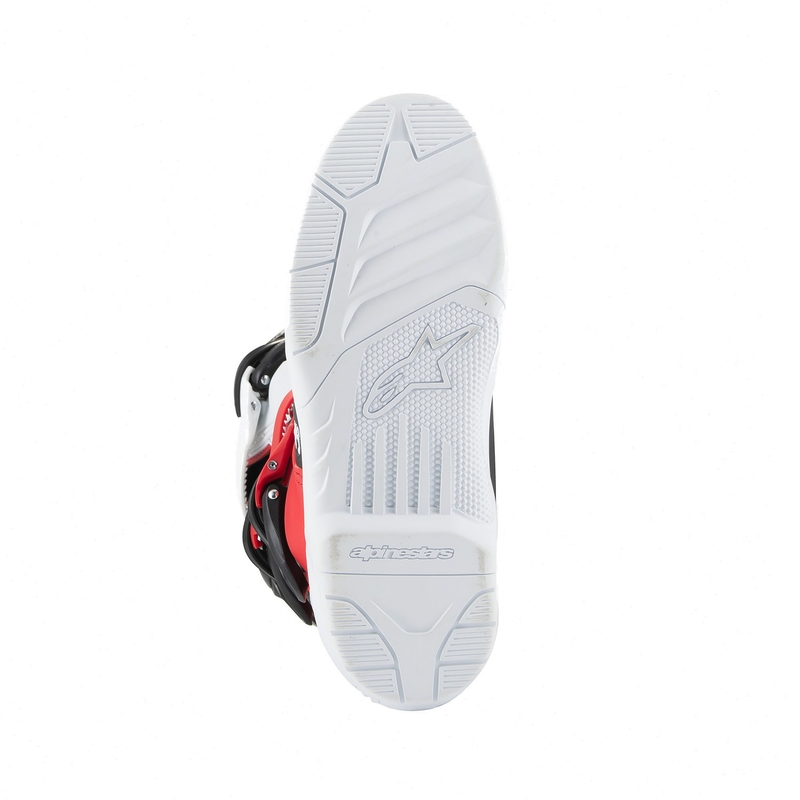 Dječje motociklističke čizme Alpinestars Tech 3S Youth bijelo-crno-crvene