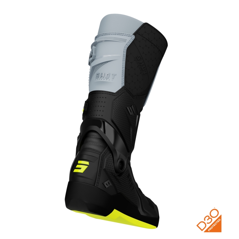 Shot Race 8 motokros čizme crno-sive-fluo žute