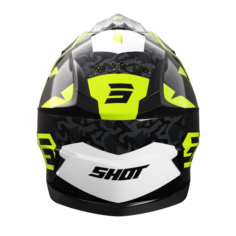 Motokrosová helma na motorku Shot Pulse Airfit černo-bílo-fluo žlutá lesklá rasprodaja