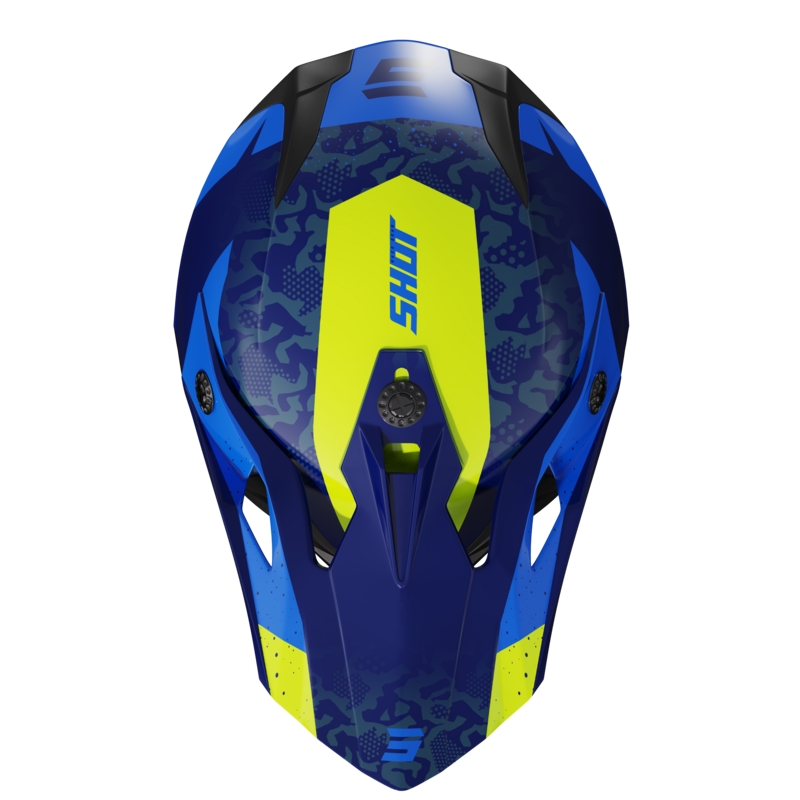 Motokrosová helma na motorku Shot Pulse Airfit modro-fluo žlutá lesklá rasprodaja
