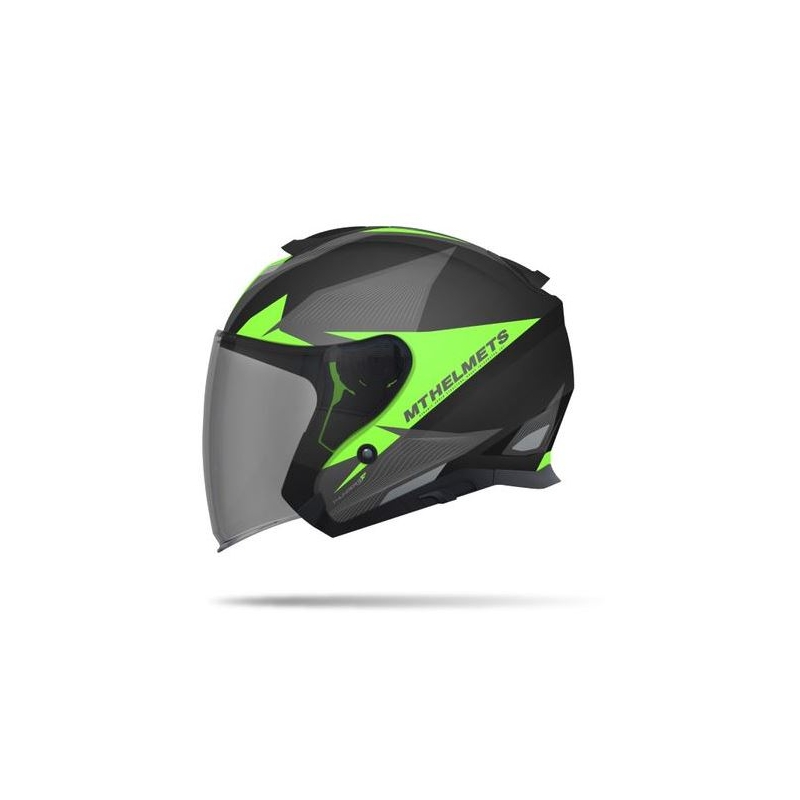 Otvorena motociklistička kaciga MT Thunder SV Jet Wing crna mat-fluo zelena