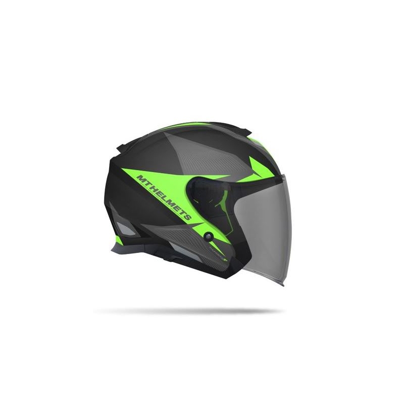 Otvorena motociklistička kaciga MT Thunder SV Jet Wing crna mat-fluo zelena