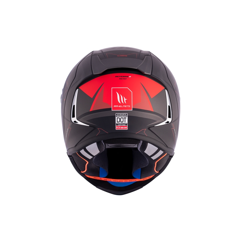 Integralna motociklistička kaciga MT REVENGE 2 S HATAX B5 crno-sivo-crvena