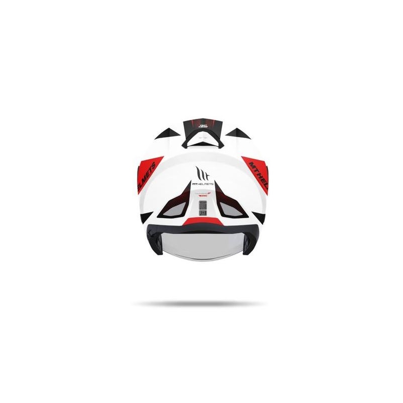 Otvorena motociklistička kaciga MT Thunder SV Jet Wing bijelo-crvena