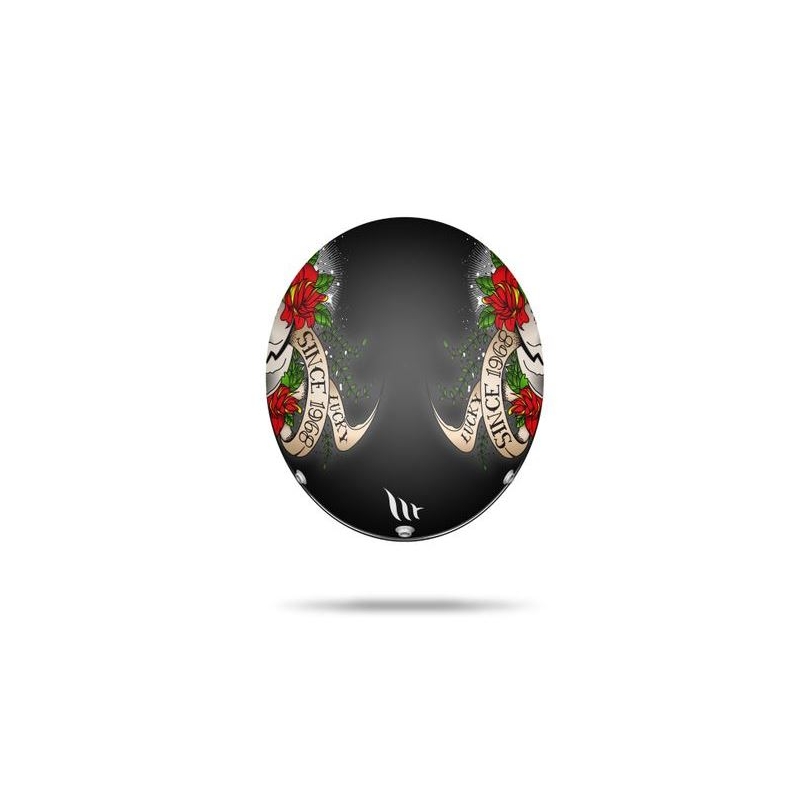Otvorena motociklistička kaciga MT LeMans SV Skull &amp; Rose crvena