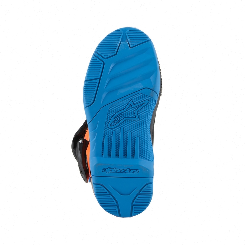 Alpinestars Tech 3S Kids dječje motociklističke čizme fluo narančasto-plavo-fluo žuto-crne