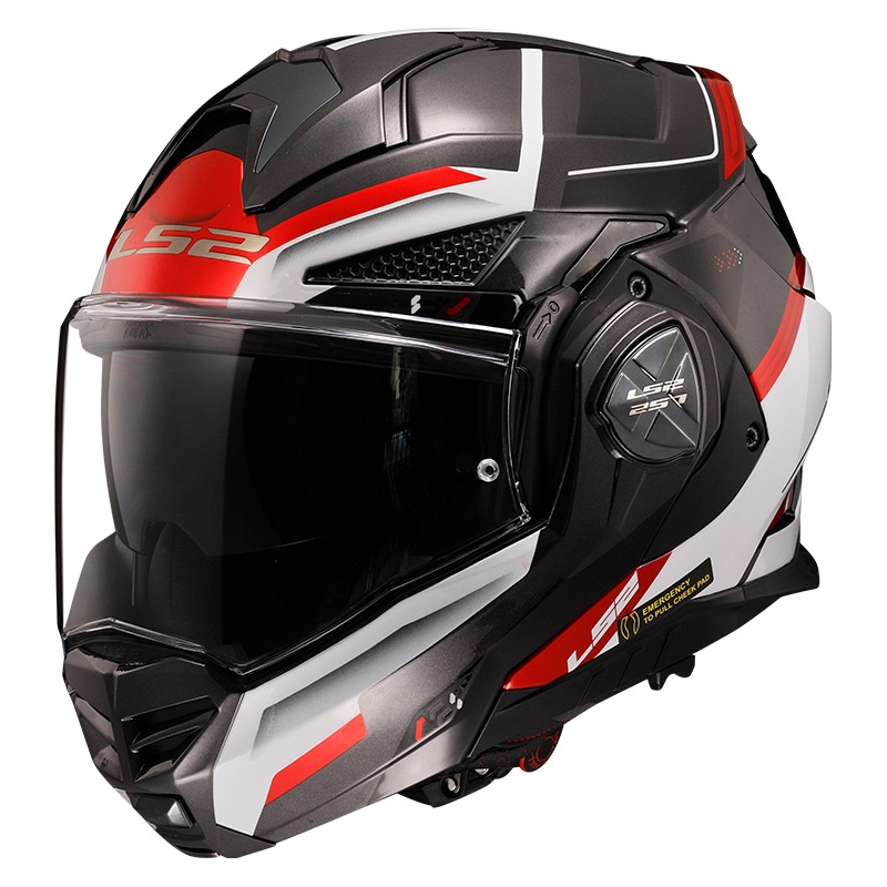 Motociklistička kaciga na preklop LS2 FF901 Advant X Spectrum crno-bijelo-crvena