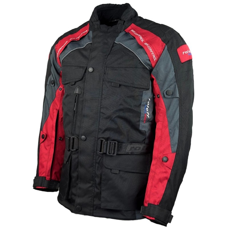 Motociklistička jakna Roleff Liverpool crno-crvena