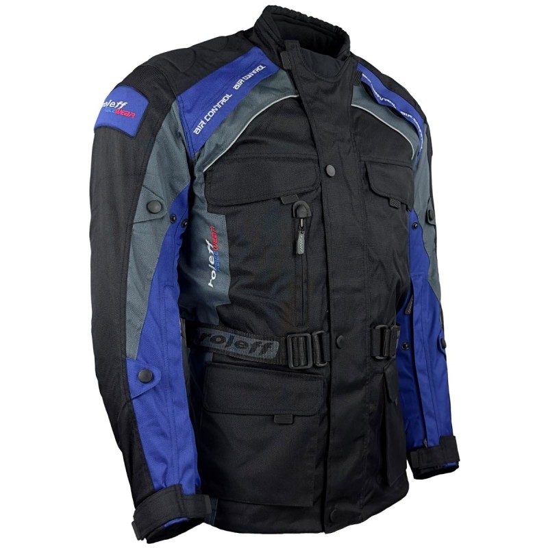 Motociklistička jakna Roleff Liverpool crno-plava
